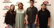 Three Madill Middle School students won the REA Essay Contest. From left to right Ashlynn Brittain, Shanda Burnett, Isaac McGee and Yailyn Barbosa. Courtesy photo