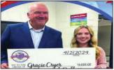 By Shalene White shalene@madillrecord.net Kingston senior Gracie Cryerwasawardedthe$1,000 Texoma Excellence in Fine Arts Scholarship on April 3. Eric Stuteville from Stuteville Chrevolet and Texoma Chevy Dealers presented Cryer with the scholarship.