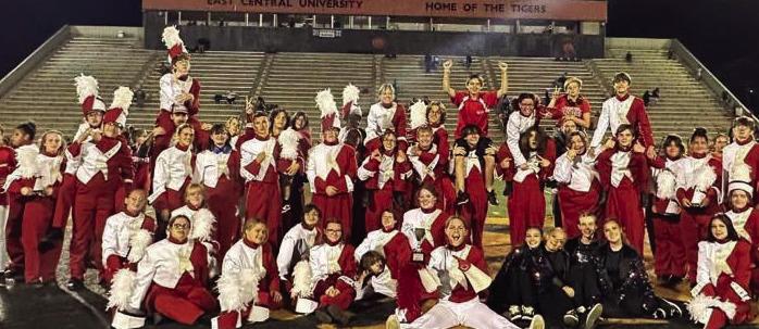 The Pride of Texomaland Kingston High School Band, left, is going to state after earning straight 1s. The KMS Academic Team, right, is also headed to state. Courtesy photos