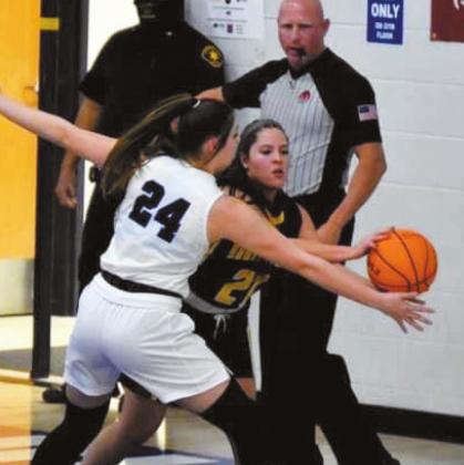 Taren Greathouse Ximena Gomez dribbles past an opponent during the December 19 game.
