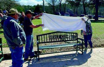 A bench was also dedicted to Merle Cox, Jr. Courtesy photo