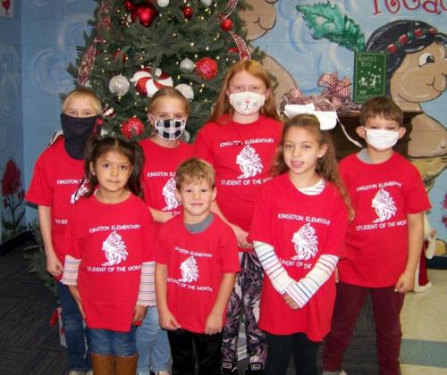 Kingston Elementary Students of the Month are Carson Jones, Pre-K, Emily Alvarez, Kindergarten, Nathan Kidder, First Grade, Jemma Hargis, Second Grade, Stony Lanman, Third Grade, McKenzie Goree, Fourth Grade and Gracie Bridgman, Fifth Grade.