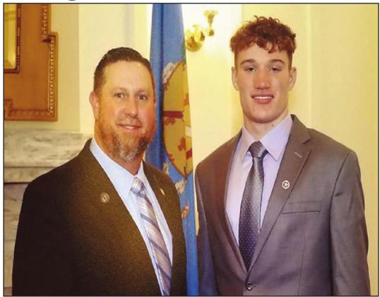 Marshall Ludrick served as a Senate Page under Senator David Bullard during Spring Break. Courtesy photo