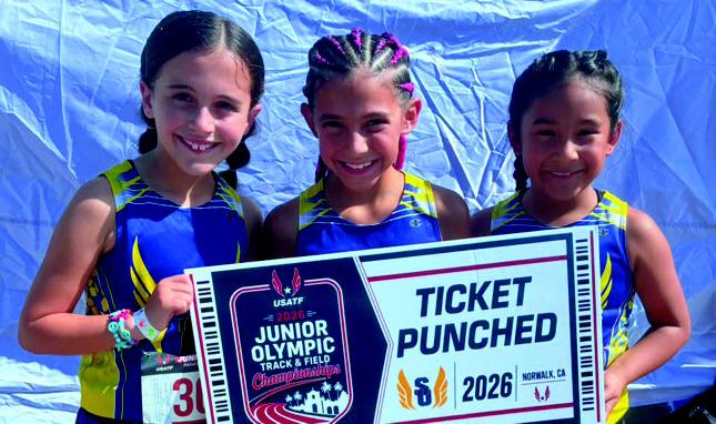 JoJo Simon, Mia Rodriguez and Anasophia Avila will compete in the USATF National Junior Olympics in the 800m and 1500m events. The event will be July 27 through August 1 in Norwalk, Calif. Courtesy photo