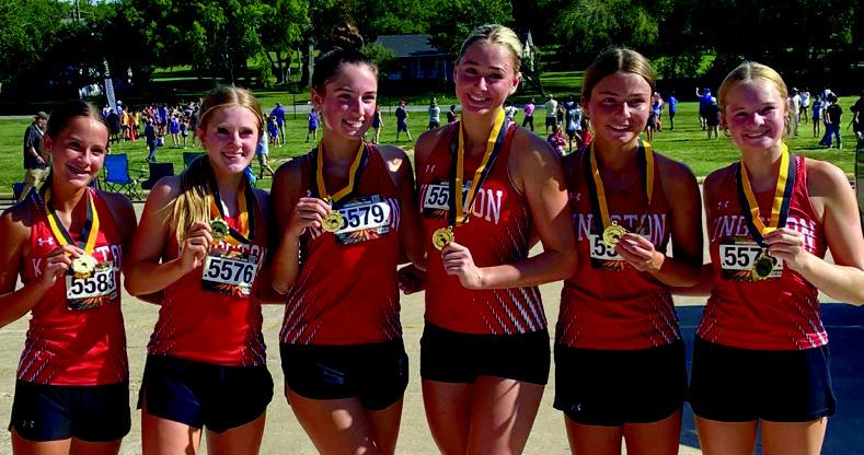 The Lady Redskins took home medals from the McAlester Cross Country meet. Daisy Avery took 2nd place; Addie Cole took 7th; Avery Ludrick took 8th; Olivia McAllister took 9th; Layla Thompson took 10th; Rylee Davis, 14th and Kizzie Wood, 19th;. Courtesy photo