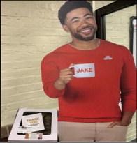 Jake from State Farm approves of the sweets dropped off to Kyle Kennedy State Farm for customer appreciation. Courtesy photo