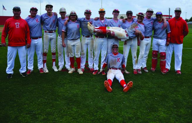 The Kingston Redskins are the District Champions after beating the Atoka Wampus Cats 11-5 on Saturday, April 22. Linda Holmes