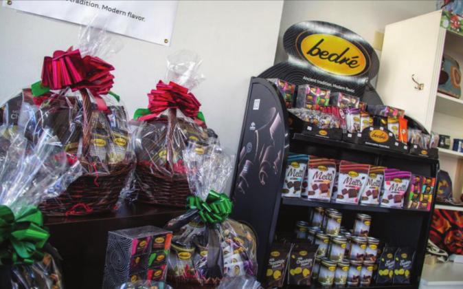 Bedré Fine Chocolate delivers daily restocks to the Chickasaw Holiday Market in order to keep up with demand. The gift baskets and meltaways are among the market’s most popular items. Courtesy photo