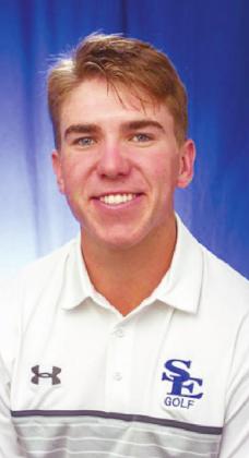 From left to right: Ryan Capps, SE Jr., R.J. Weeks, SE Fr., and Matthew O’Steen, SE Fr., are on the 2019-2020 Southeastern Oklahoma State University Golf Team. All three students are from Kingston, Okla. Courtesy photo