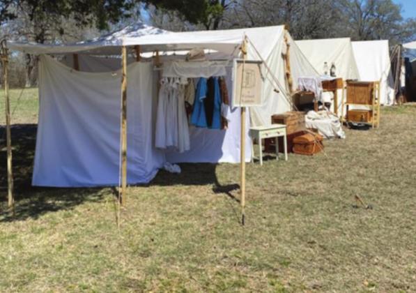 Many "settlers" stay in authentic tents while attending the Rendevous. Tom Stewart