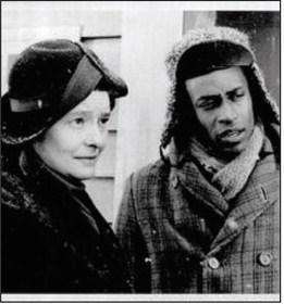 Neal Patricia and Cleavon Little on the set of “The Homecoming: A Christmas Story.” Photo courtesy of the Oklahoma Historical Society