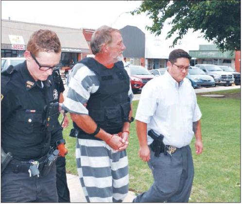 Shalene White - The Madill Record Kevin Moseley is charged with killing his wife and two step children. He was caught in Abilene, Texas and extradited back to Oklahoma. On August 27, Marshall County Sheriff’s deputies brought him to the Marshall County Courthouse for his arraignment.