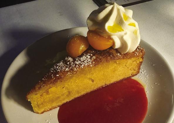 Guests were able to try some of celebrity chef Geoffrey Zakarian's dishes, like his orange olive oil cake. Jedi Chef