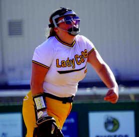 Maryn Mancini struck out six batters during the Lady Wildcats v Tishomingo Lady Indians. Mandy Arnold