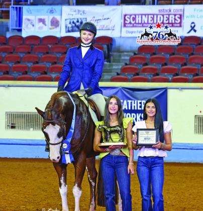 Kingston High School student Ella Weaver placed at the Pinto World Championship and the World Championship Appaloosa Youth Show. Photos courtesy of Ruehle Photographix LLC.