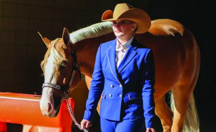Kingston student Ella Weaver and her horse, Lucky I”m Colorful, were Color Breed Congress Champions in the W/T Showmanship. Courtesy photo