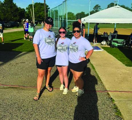 Zeplyn Thomas is the recipient of the Mack Stafford Memorial Sand Bass Scholarship. She threw the first pitch at the memorial softball game. Courtesy photo