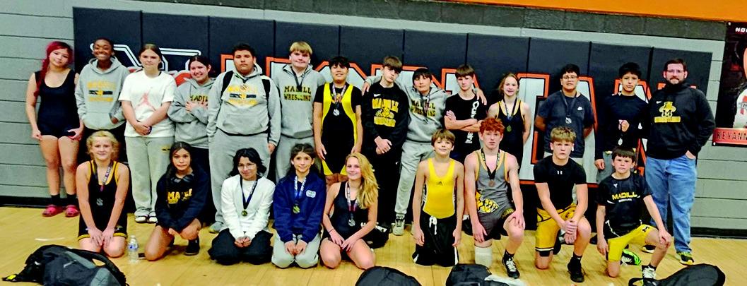 The Madill Middle School wrestling team took multiple wins from the Norman Open Preseason. Courtesy photo