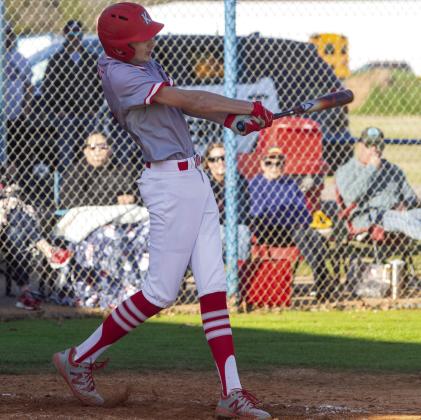 Hayden Sweeney swings at a pitch. Matt Swearengin
