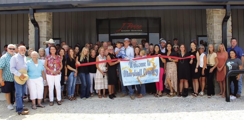 The Marshall County Chamber of Commerce hosted a ribbon cutting ceremony during J. Price Energy's grand opening to celebrate their new building. Courtesy photo