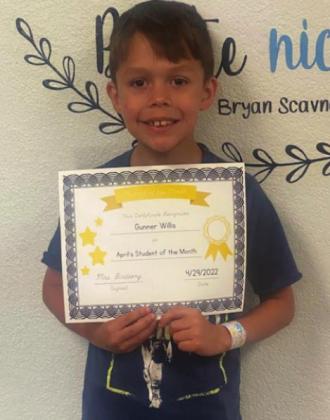 Madill April Students of the month