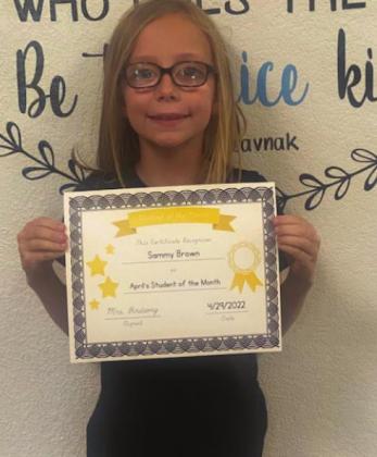 Madill April Students of the month