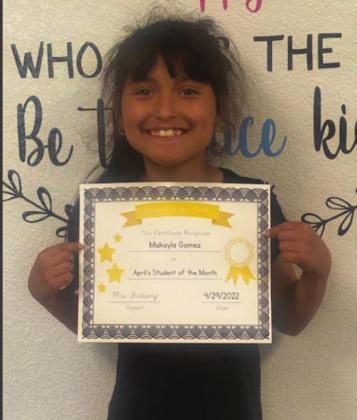 Madill April Students of the month