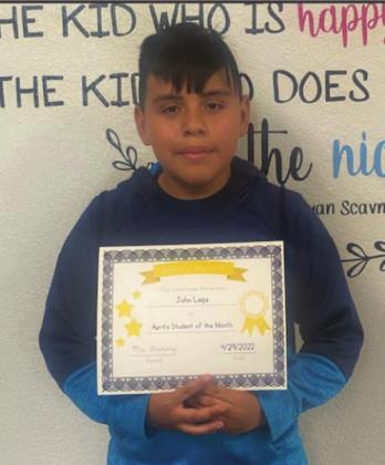 Madill April Students of the month