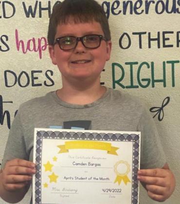 Madill April Students of the month