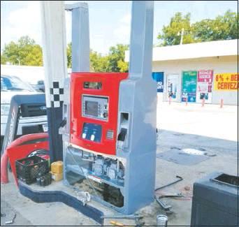 Charles White • The Madill Record The Madill Mart on First Street is getting a new facelift. Brand new pumps were installed on September 3.