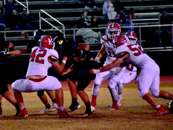 The Kingston Redskins took on the Marietta Indians on November 3. They won 41-14 to round out their winning streak during district play. Courtesy photo
