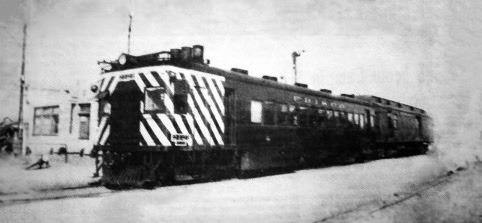 The Dinky Train parked in front of the Madill, Frisco Station with a baggage-mail car in tow. Courtesy photo