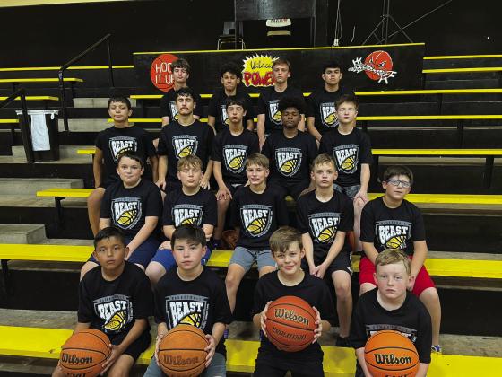 Both boys and girls attended the two-week basketball camp at Madill High School. Summer Bryant