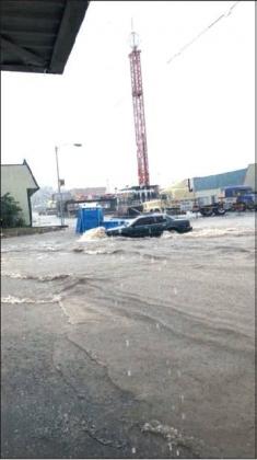 Flooding in town