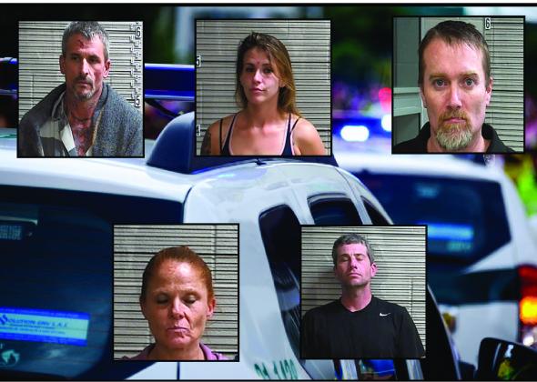 Joshua Goodman, Alexis Goodman, Steven Henderson, Edie Robins, and Matthew Stuckey were arrested on Nov. 19 during a drug bust at a residence in Madill. Officers worked off of a tip about a drug house.