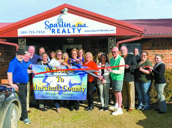 The Marshall County Chamber of Commerce welcomed Sparlin Realty, a new business in Marshall County, to the community with a ribbon cutting ceremony on Feb. 3. Courtesy photo