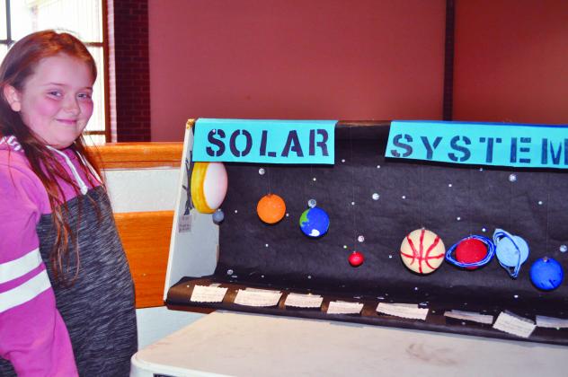 Mrs. Shipley's 5th grade class did a solar system project.