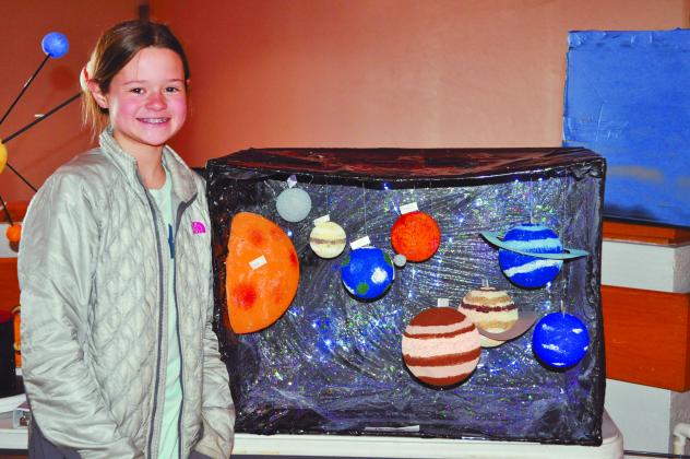 Mrs. Shipley's 5th grade class did a solar system project.