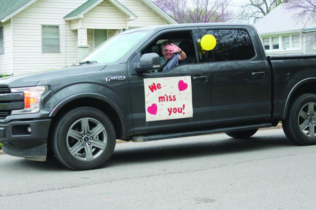 Madill Public Schools held a teacher parade on March 27. The parade of teachers in their vehicles started at the Wildcat Den and went through ten locations across town before returning to the Wildcat Den.