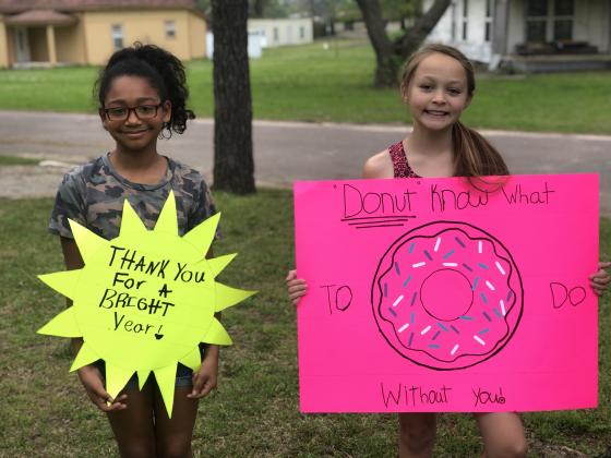 Madill Public Schools held a teacher parade on March 27. The parade of teachers in their vehicles started at the Wildcat Den and went through ten locations across town before returning to the Wildcat Den.