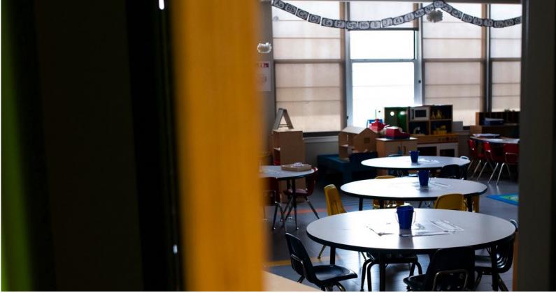 The Tulsa Board of Education voted last week to allocate $300,000 to upgrade HVAC systems at 31 schools to ensure the maximum amount of outside air is circulating throughout buildings like this one at Anderson Elementary School. (Whitney Bryen/Oklahoma Watch)