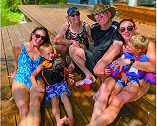 Geoffrey Cowan and his family relaxing before his battle with COVID-19. Courtesy photo