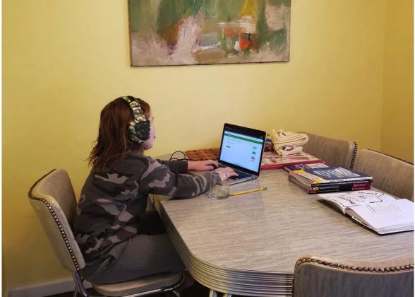 Fifth grader Felix Soppelsa, of Norman, is homeschooling this year due to the COVID-19 pandemic. (Courtesy photo)