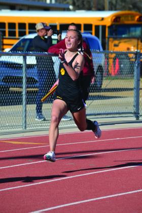 Kingston and Madill both competed in the track meet on March 25, 2022. Summer Bryant • The Madill Record