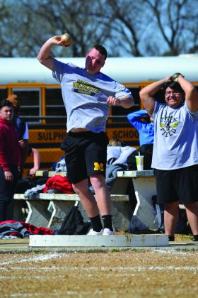 Kingston and Madill both competed in the track meet on March 25, 2022. Summer Bryant • The Madill Record