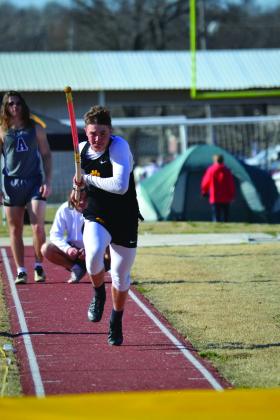Kingston and Madill both competed in the track meet on March 25, 2022. Summer Bryant • The Madill Record