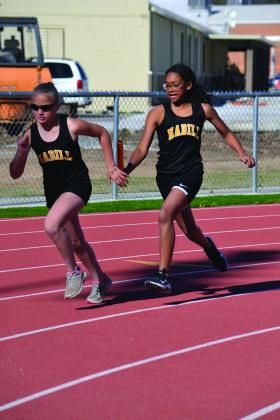 Kingston and Madill both competed in the track meet on March 25, 2022. Summer Bryant • The Madill Record