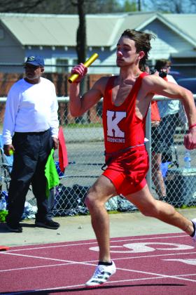 Kingston and Madill both competed in the track meet on March 25, 2022. Summer Bryant • The Madill Record