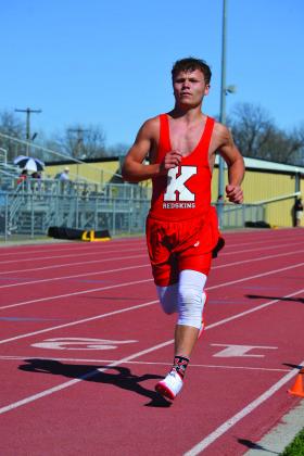Kingston and Madill both competed in the track meet on March 25, 2022. Summer Bryant • The Madill Record