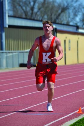 Kingston and Madill both competed in the track meet on March 25, 2022. Summer Bryant • The Madill Record